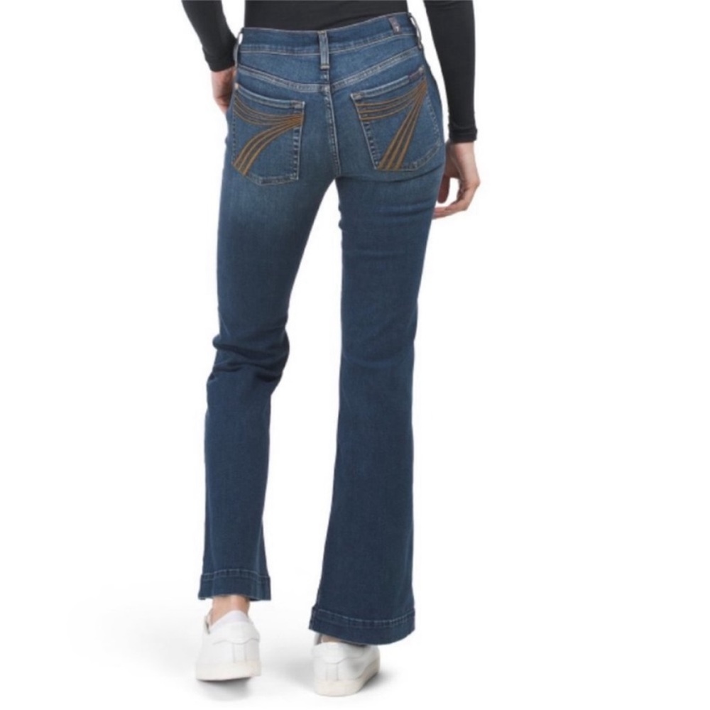 7 For All Mankind Tailorless Dojo Jeans Size 25 NWT Trousers 7FAMK Golden pocket - Picture 6 of 7